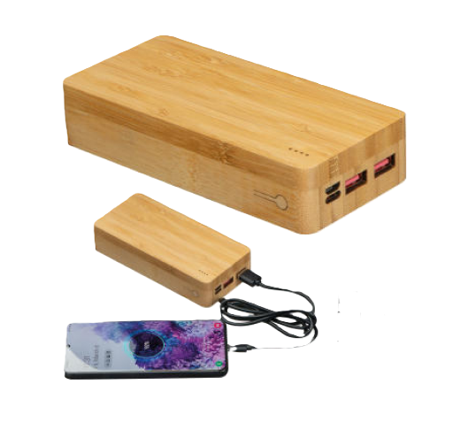 Powerbank aus Bambus 20.000 mAh